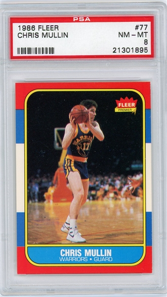 1986/87 Fleeer Chris Mullin Rookie Card PSA 8
