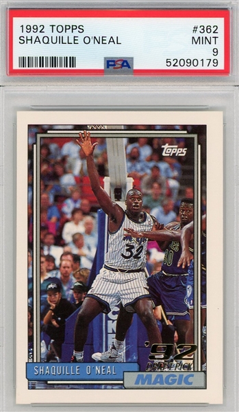 1992 Topps Shaquille ONeal #362 PSA 9
