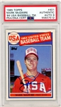 1985 Topps Mark McGwire Signed Rookie Card