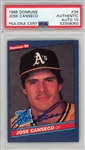 1986 Donruss Jose Canseco Signed Rookie Card