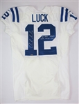 Andrew Luck game worn 2014 Indianapolis Colts Jersey - Worn 10/26/14 vs Pittsburgh Steelers (PANINI)