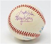 Larry King signed baseball