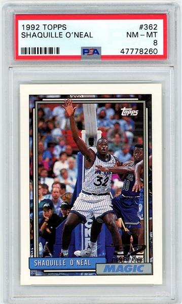 1992 Topps Shaquille ONeal #362 PSA 8